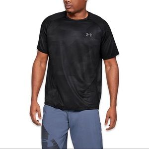 Under Armour Men’s Size Small Tech 2.0 Vibe Print Short Sleeve Shirt Black NEW